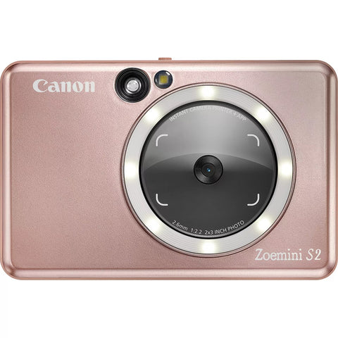 Camara impresora instantanea canon zoemini s2 oro rosa -  8mp -  bluetooth -  capacidad 10 hojas