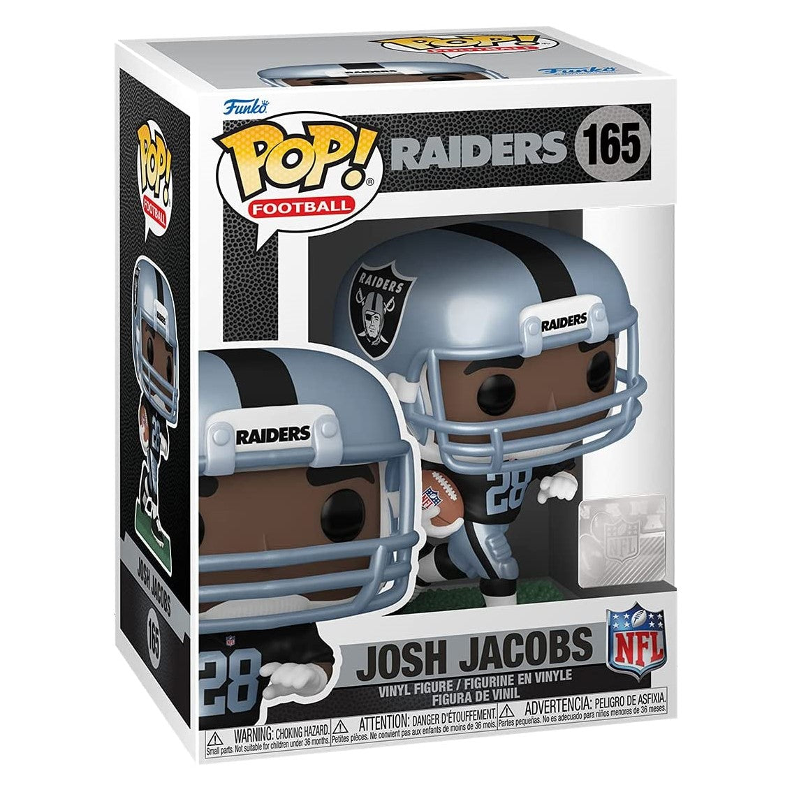 Funko pop deportes nfl las vegas raiders josh jacobs camiseta local efecto metalico 57408