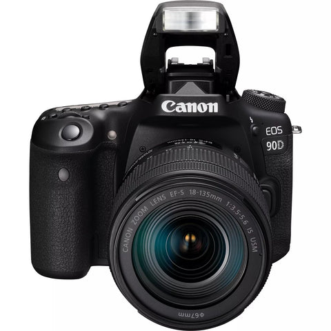 Camara digital canon eos 90d 18 - 135mm is usm -  32.5mp -  digic 8 -  45 puntos de enfoque -  4k -  wifi -  bluetooth