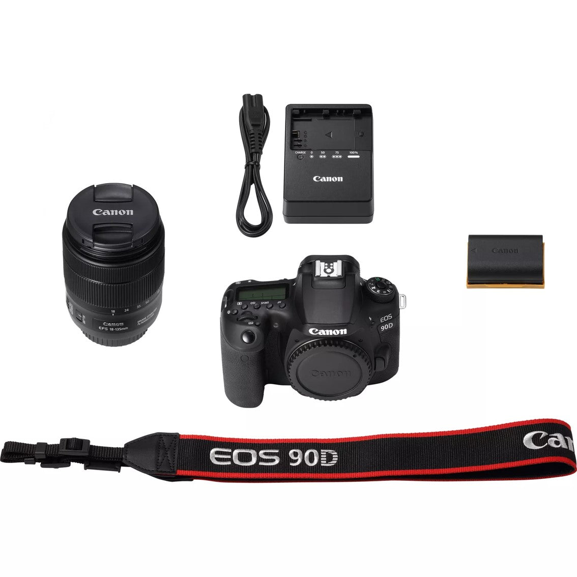 Camara digital canon eos 90d 18 - 135mm is usm -  32.5mp -  digic 8 -  45 puntos de enfoque -  4k -  wifi -  bluetooth