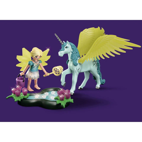 Playmobil crystal fairy con unicornio