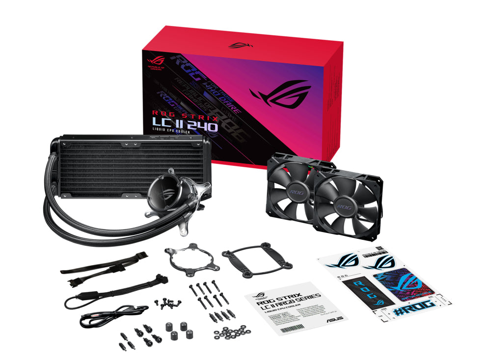 Kit refrigeracion liquida asus rog strix lc ii 240 2 ventiladores 120mm gaming