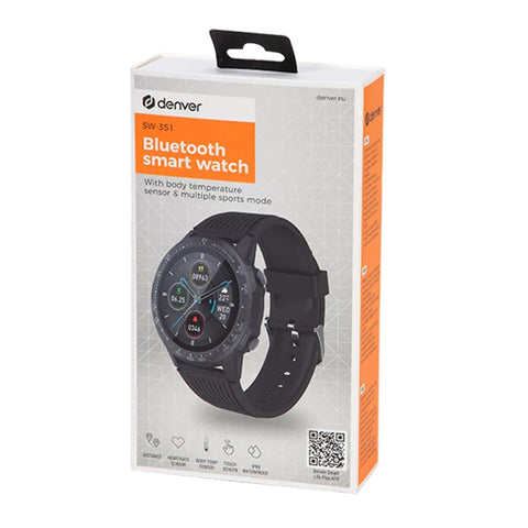 Pulsera reloj deportiva denver sw - 351 - smartwatch -  ip68 -  bluetooth -  negro