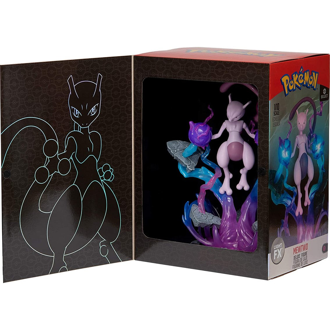 Figura pokemon con iluminacion deluxe mewtwo