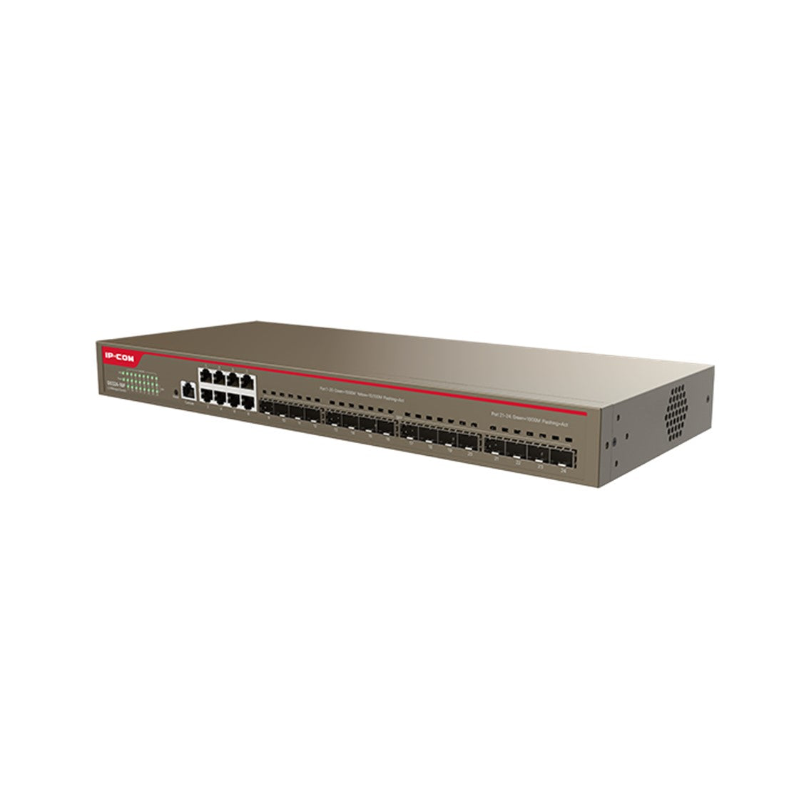 Switch ip - com  g5324 - 16f 8 puertos gigabit ethernet 16 puertos sfp gestionable l3
