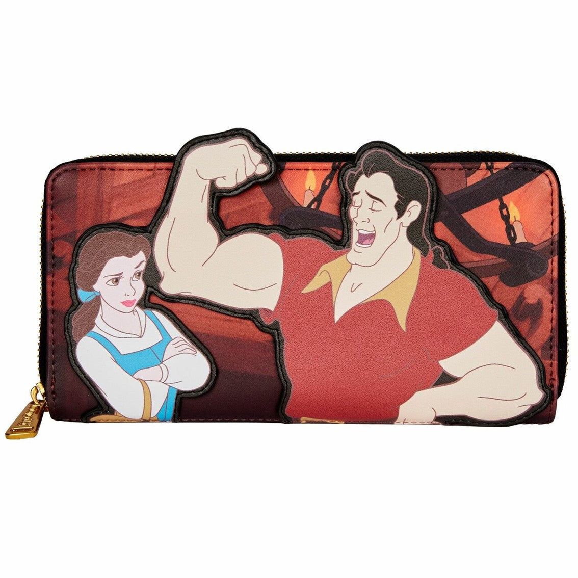 Cartera con cremallera loungefly disney villains scene gaston