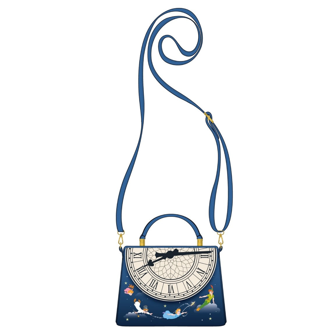 Bandolera con reloj luminoso loungefly disney peter pan