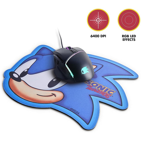 Raton gaming energy sistem esg m2 sonic 6400 dpi usb luz led rgb 8 botones customizables