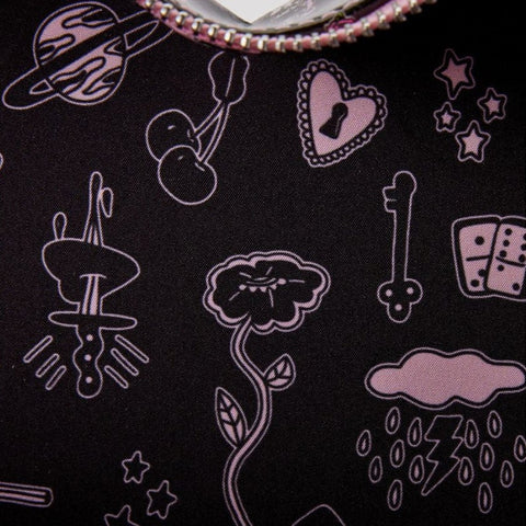 Mini mochila loungefly lucy tattoo corazón doble