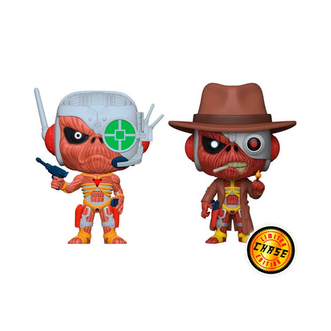 Funko pop estrellas del rock iron maiden eddie somewhere in time eddie con opcion chase efecto metalico 57607