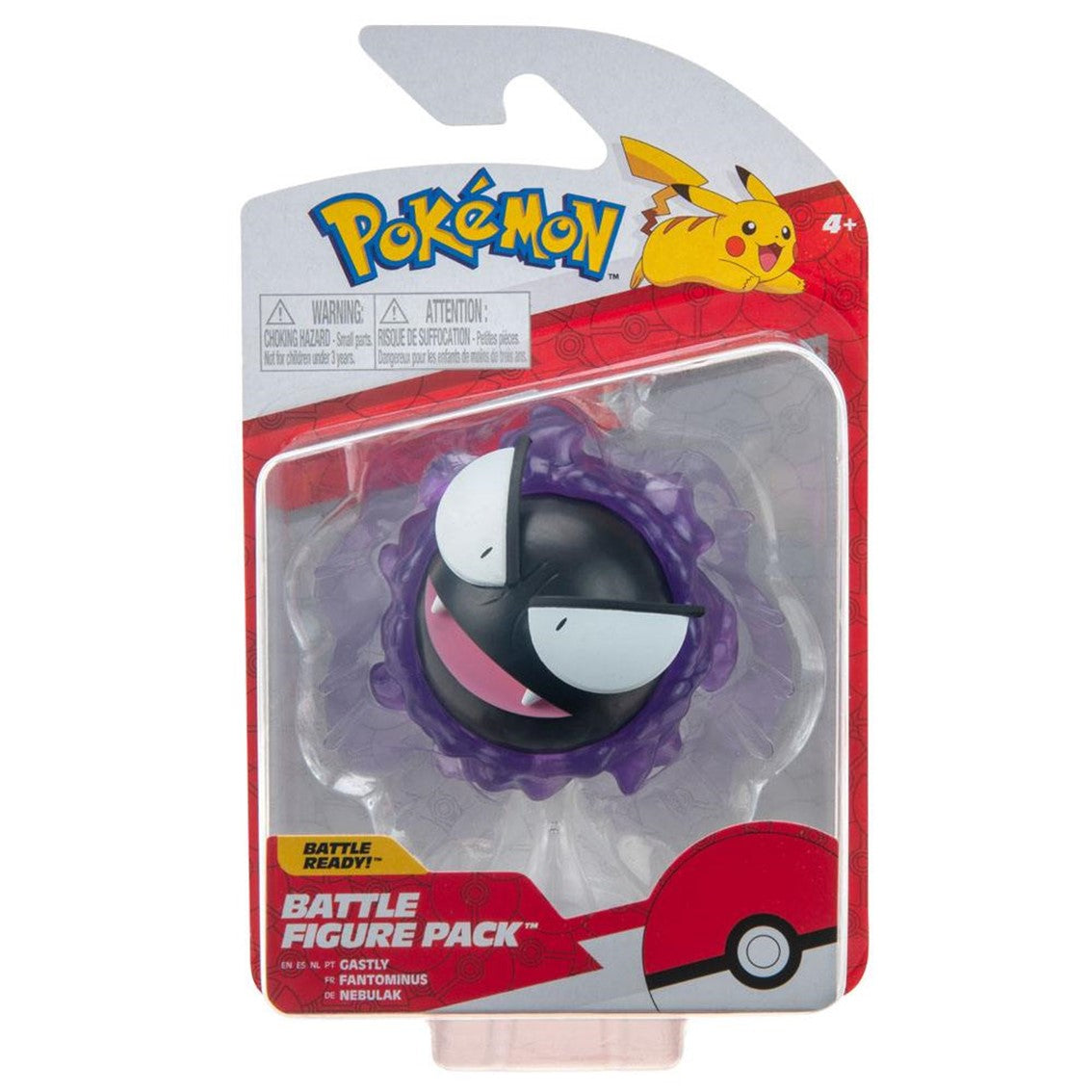 Figura jazwares pokemon batalla gastly 7.5 cm