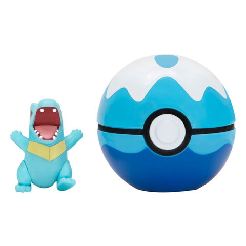 Pokeball jazwares pokemon clip 'n' go totodile y dive ball