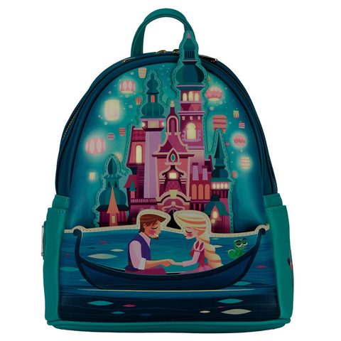 Mochila loungefly disney enredados rapunzel castillo princesa mini backpack