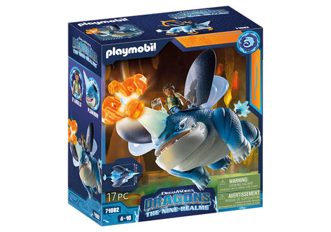 Playmobil dragones: nine realms: plowhorn & d'angelo