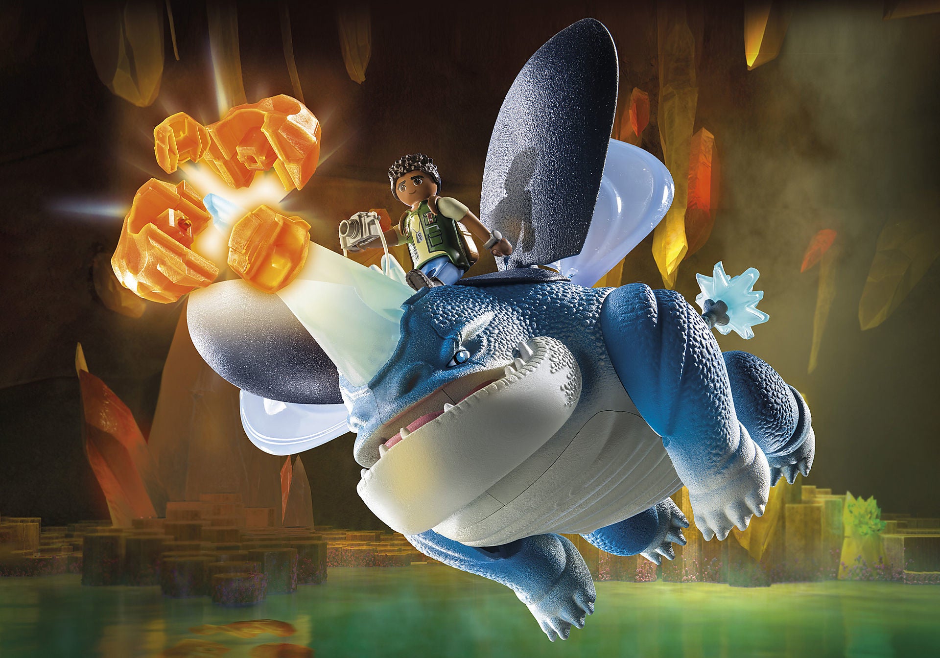 Playmobil dragones: nine realms: plowhorn & d'angelo