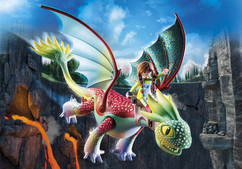 Playmobil dragones: nine realms: feathers & alex