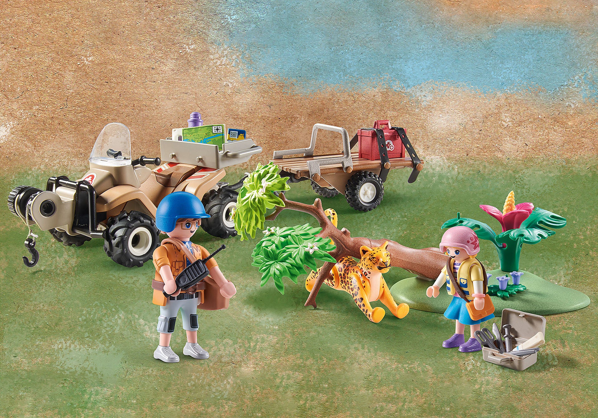 Playmobil wiltopia quad rescate de animales