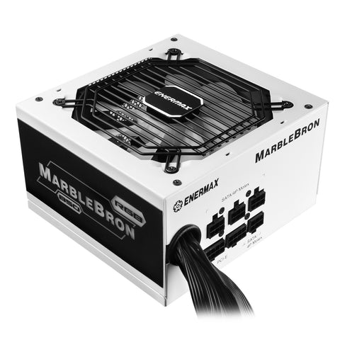 Fuente alimentacion enermax marblebron rgb gaming atx 850w blanca