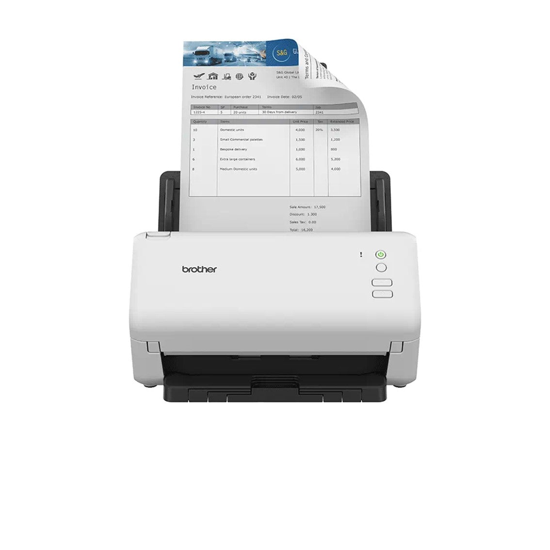 Escaner sobremesa brother ads - 4100 -  70ppm -  duplex automatico -  usb 3.0 -  usb 2.0 -  adf 60 hojas