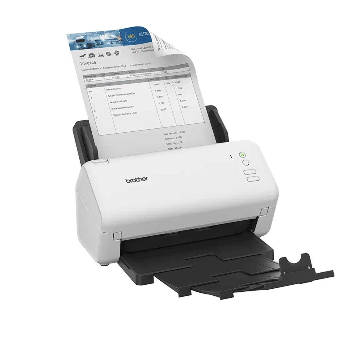 Escaner sobremesa brother ads - 4100 -  70ppm -  duplex automatico -  usb 3.0 -  usb 2.0 -  adf 60 hojas