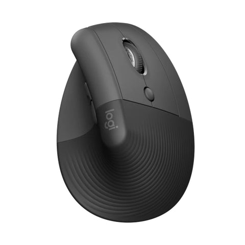 Mouse raton vertical logitech lift 6 botones 4000 dpi wireless inalambrico grafito