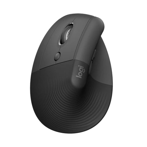 Ratón inalámbrico vertical logitech lift para zurdos 4000 dpi negro - gris