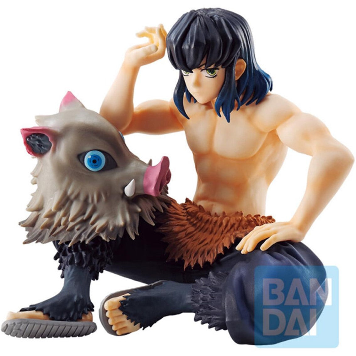 Figura bandai ichibansho demon slayer kimetsu no yaiba inosuke hashibira 10 cm exclusiva