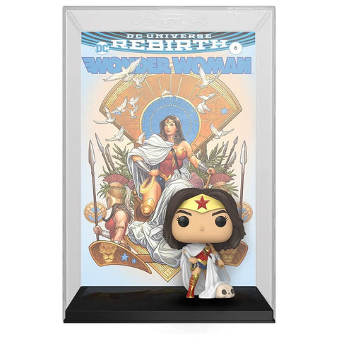 Funko pop dc comics portada comic wonder woman 80th wonder woman rebirth en el trono 55010