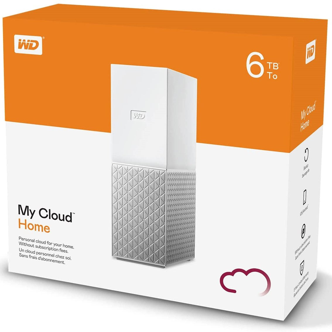 Servidor nas wd western digital my cloud home 6tb wdbvxc0060hwt - eesn
