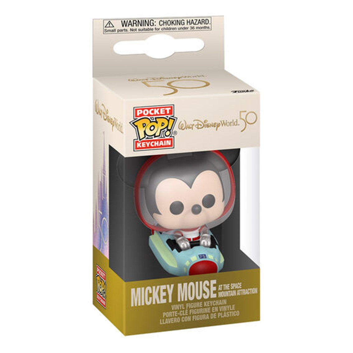 Funko pop keychain llavero disney 50th aniversario walt disney mickey cohete espacial 60392