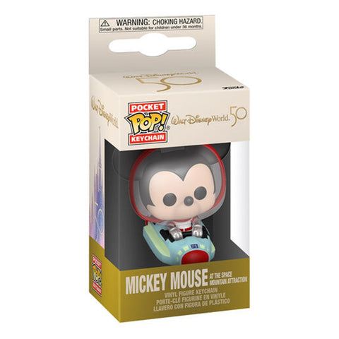 Funko pop keychain llavero disney 50th aniversario walt disney mickey cohete espacial 60392