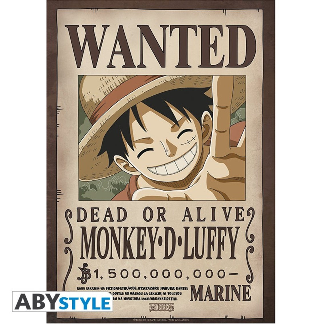 Pack 9 posters abystyle cartel ''se busca'' tripulacion de los sombrero de paja en wano