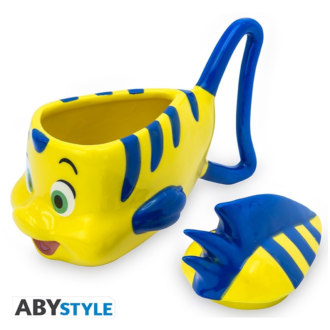 Taza 3d abystyle disney la sirenita -  flounder