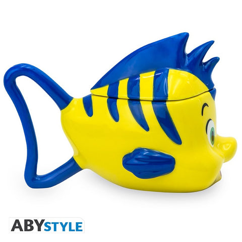 Taza 3d abystyle disney la sirenita -  flounder