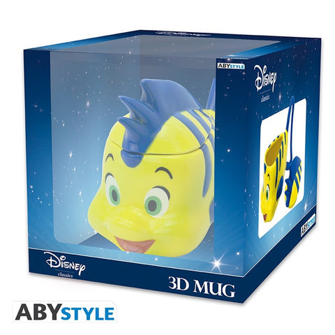 Taza 3d abystyle disney la sirenita -  flounder