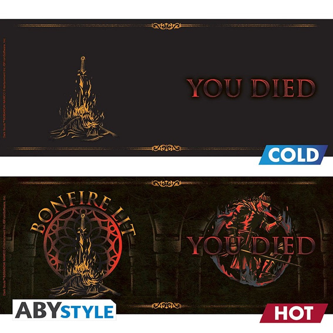 Taza termica abystyle dark souls -  you died - bonfire lit