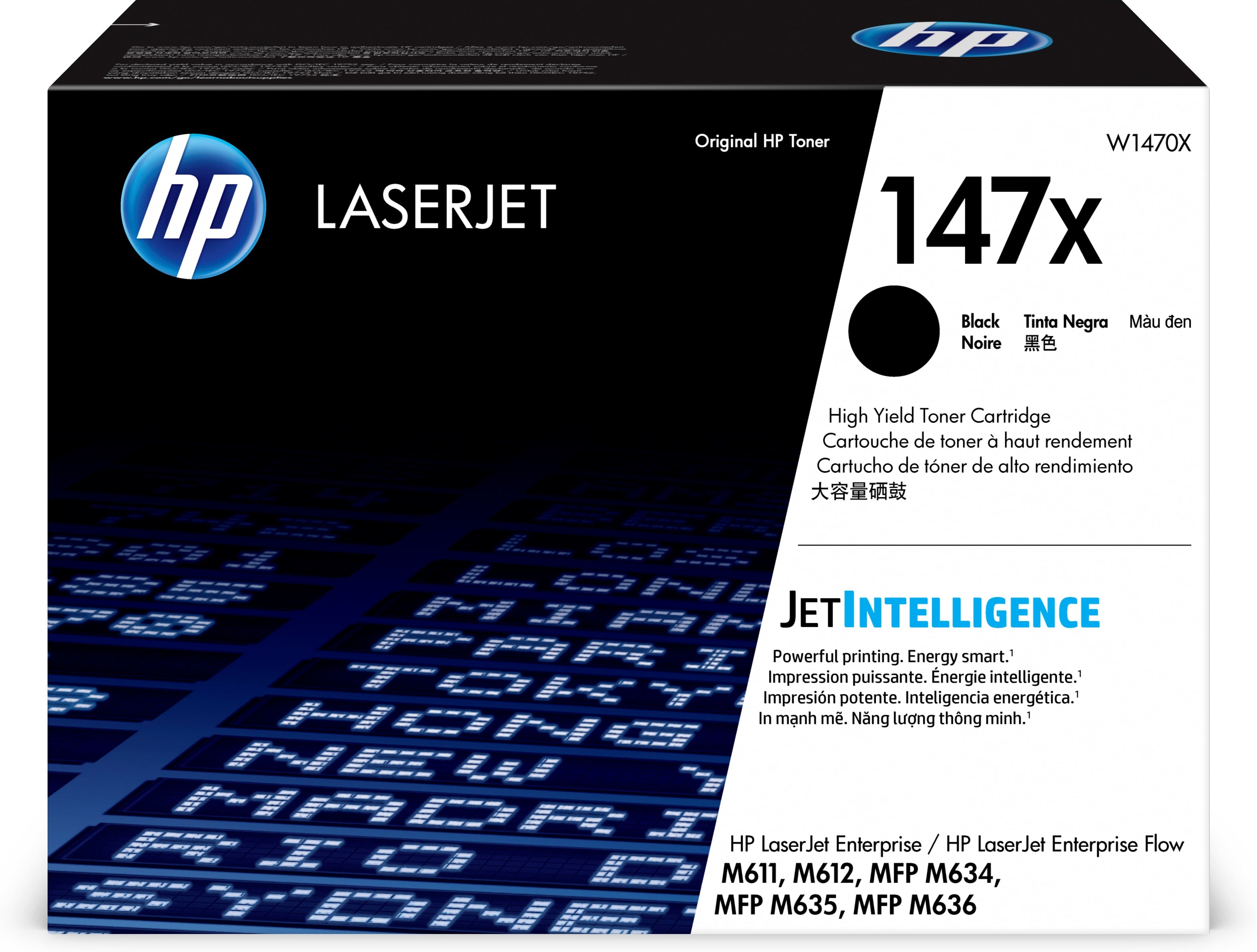 Toner hp 147x w1470x alta capacidad negro m611 -  m612