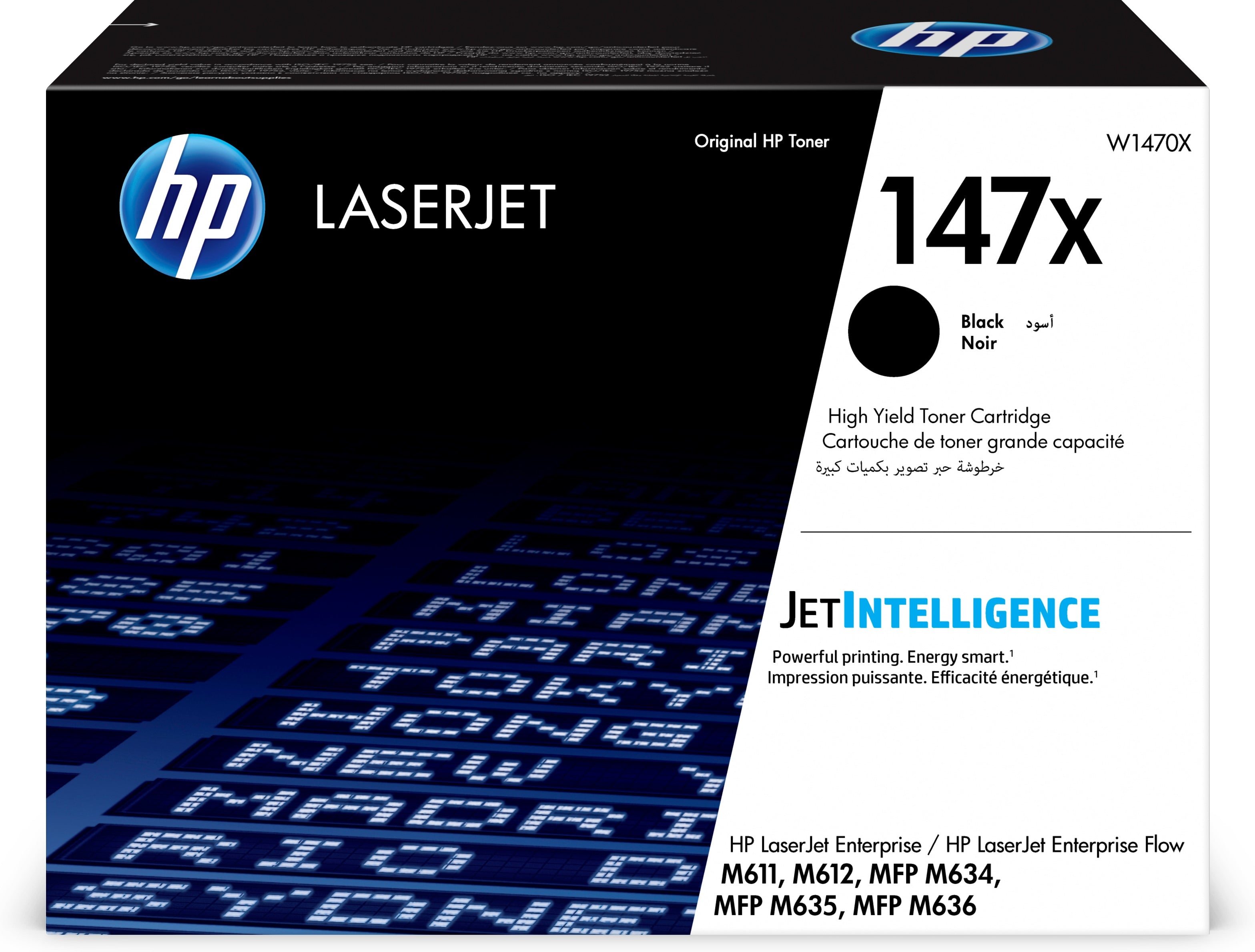 Toner hp 147x w1470x alta capacidad negro m611 -  m612