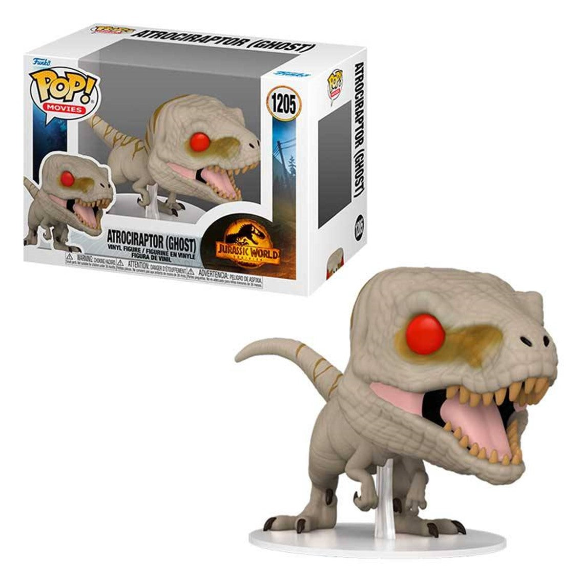 Funko pop cine jurassic park jurassic world 3 atrociraptor (ghost)