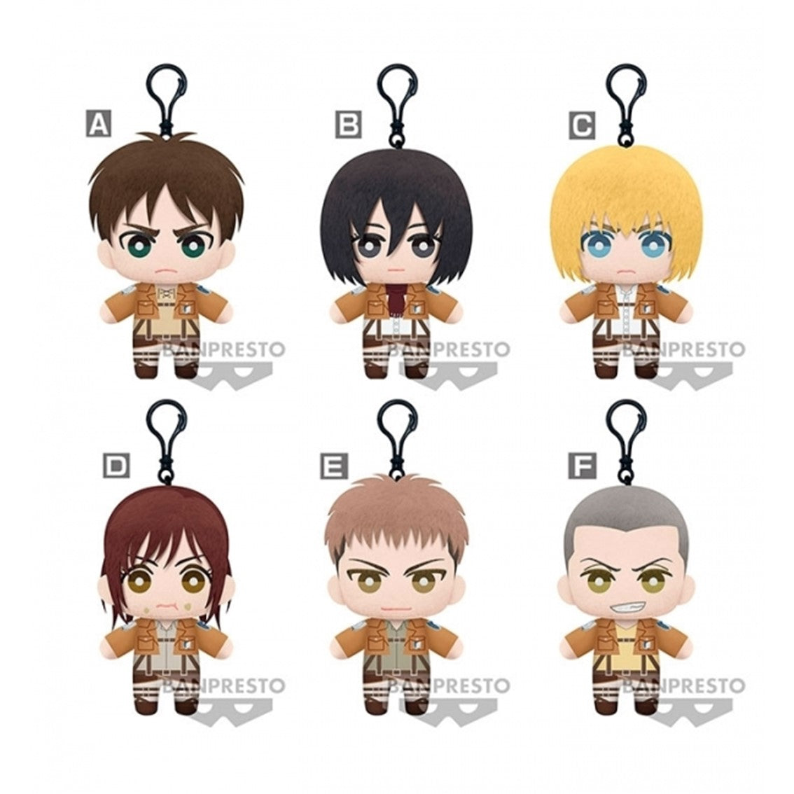 Peluche banpresto attack on titan tomonui plush assort series 1 unidad aleatoria