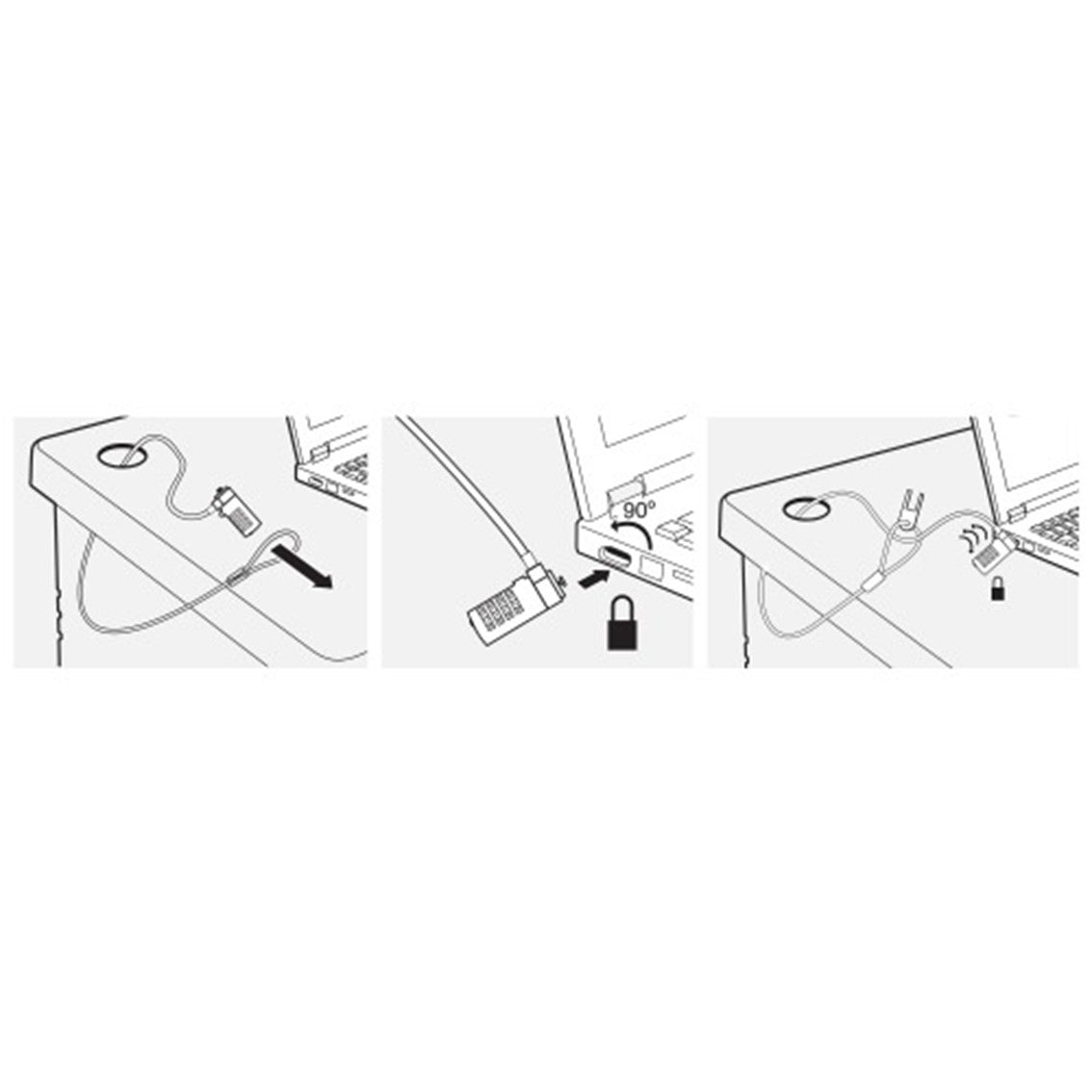 Cable de seguridad ewent para portatil -  kesington combinacion de numeros 4 digitos -  1.5m