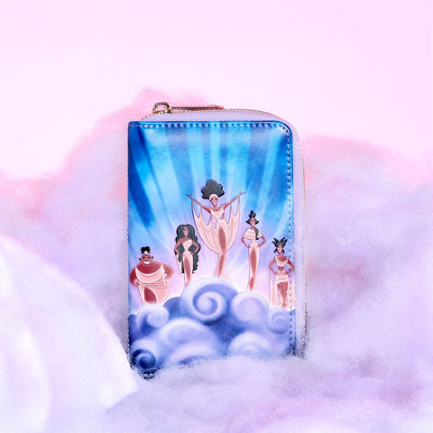 Cartera monedero loungefly funko disney hercules musas nubes zip around wallet