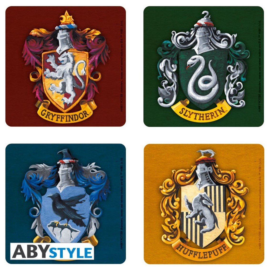 Set 4 posavasos harry potter -  casas