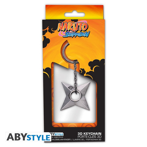 Llavero 3d abystyle naruto shippuden shuriken konoha