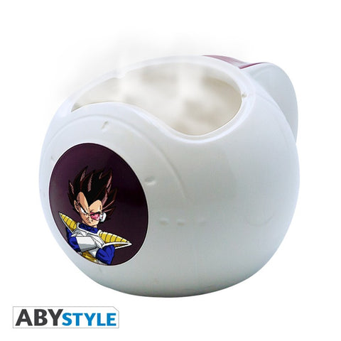 Taza termica 3d abystyle dragin ball capsula saiyan vegeta