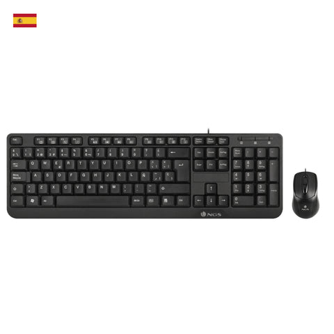 Kit teclado + mouse raton ngs cocoa usb