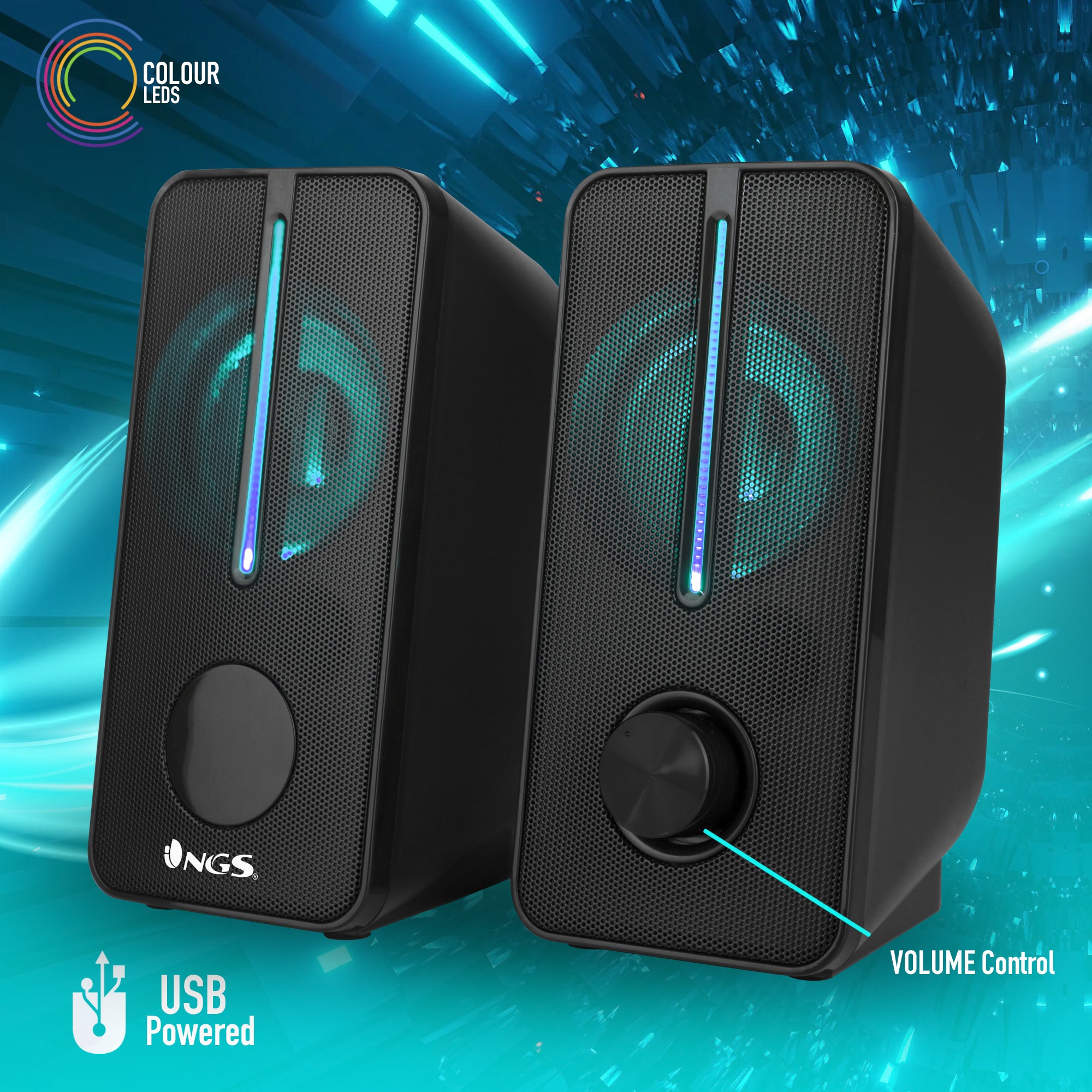 Altavoces gaming ngs gsx - 150 -  12w -  usb -  rgb