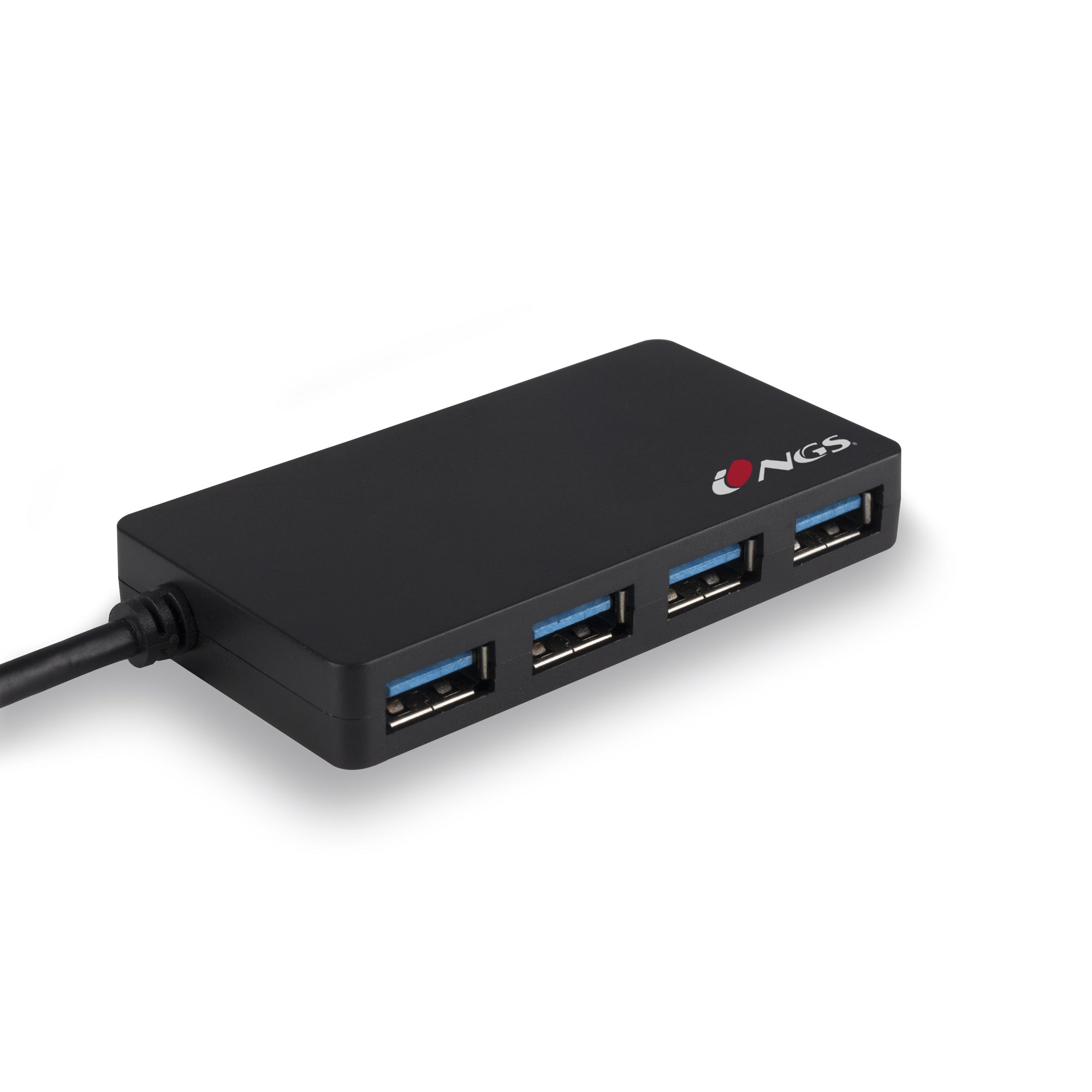 Hub ngs ihub 3.0 - 4 puertos usb - usb 3.0 - negro