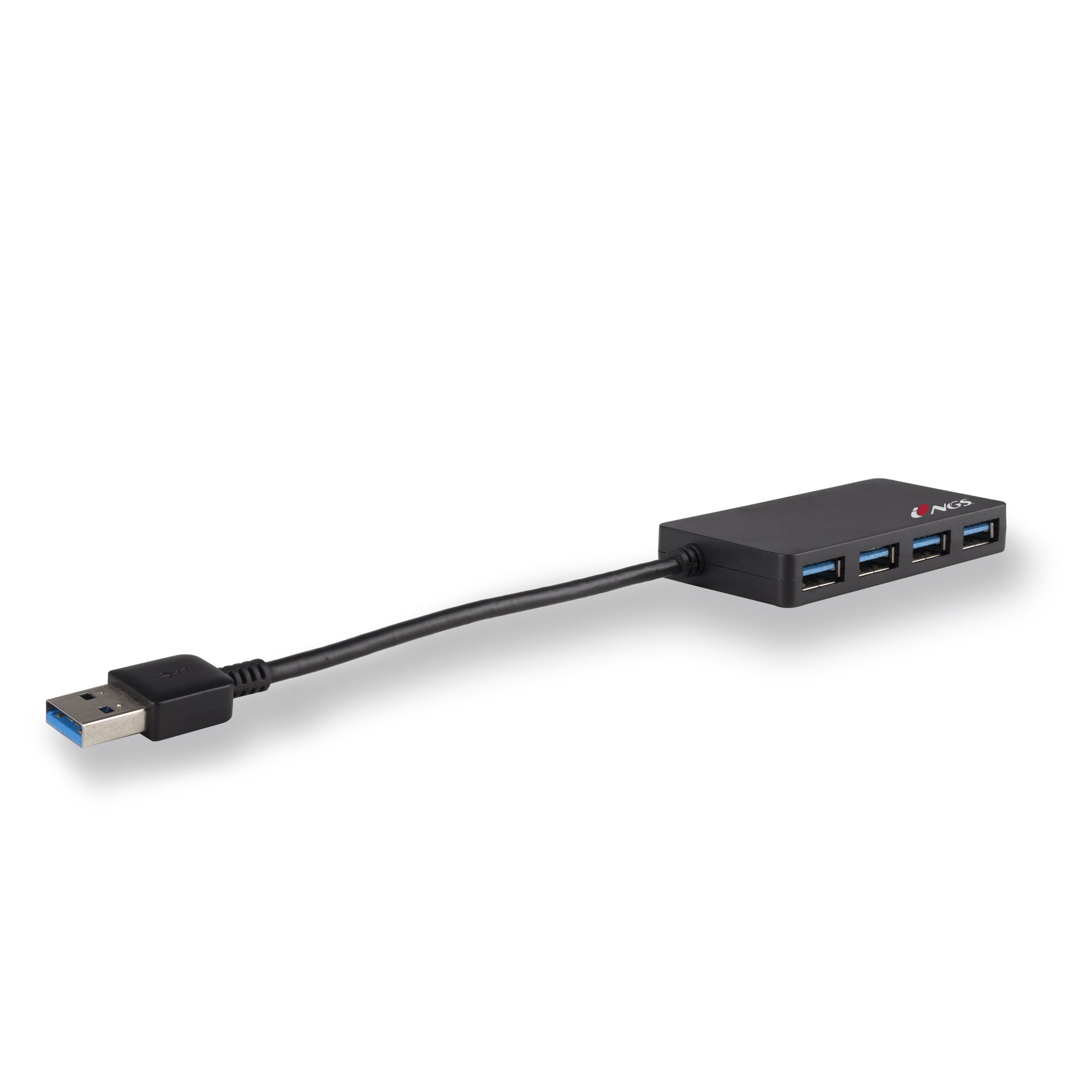 Hub ngs ihub 3.0 - 4 puertos usb - usb 3.0 - negro