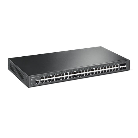 Switch 48 puertos tp - link 10 - 100 - 1000 rack 19pulgadas 1u +4sfp gestion l2